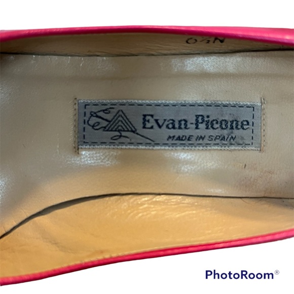 VINTAGE EVAN PICONE | Leather hot pink barbie heel pumps - Picture 5 of 13